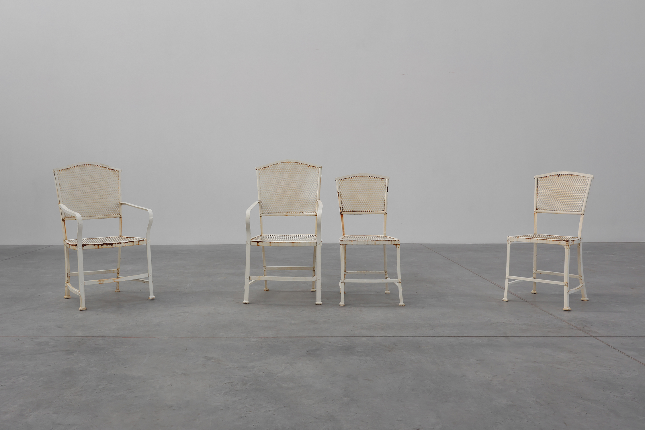 Set of 4 iron garden chairs by Gustave Serrurier-Bovy for Serrurier et Cie, 1903thumbnail